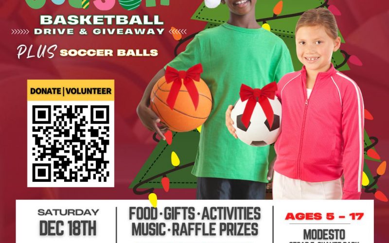 Christmas Basketball Drive & Giveaway Flyer